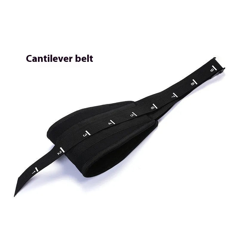 Black cantilever training band pair for pull-up bar and abdominal muscle training, free size, home gym fitness accessory