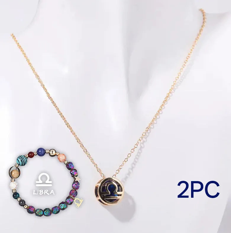 Natural stone beaded necklace and matching bracelet set with colourful gemstone beads.