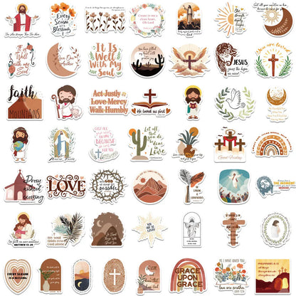 Set of 50 graffiti stickers with random patterns for laptop and notebook decoration