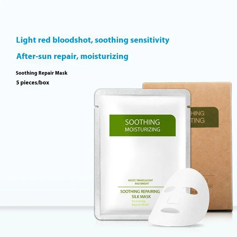 White silk facial sheet mask for sensitive skin with 25g moisturising content