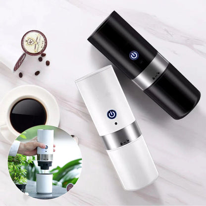 Compact fully automatic coffee maker with portable and versatile design for brewing premium coffee on the go