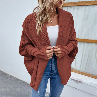 A stylish, knitted cardigan jacket for women in a variety of colors and sizes