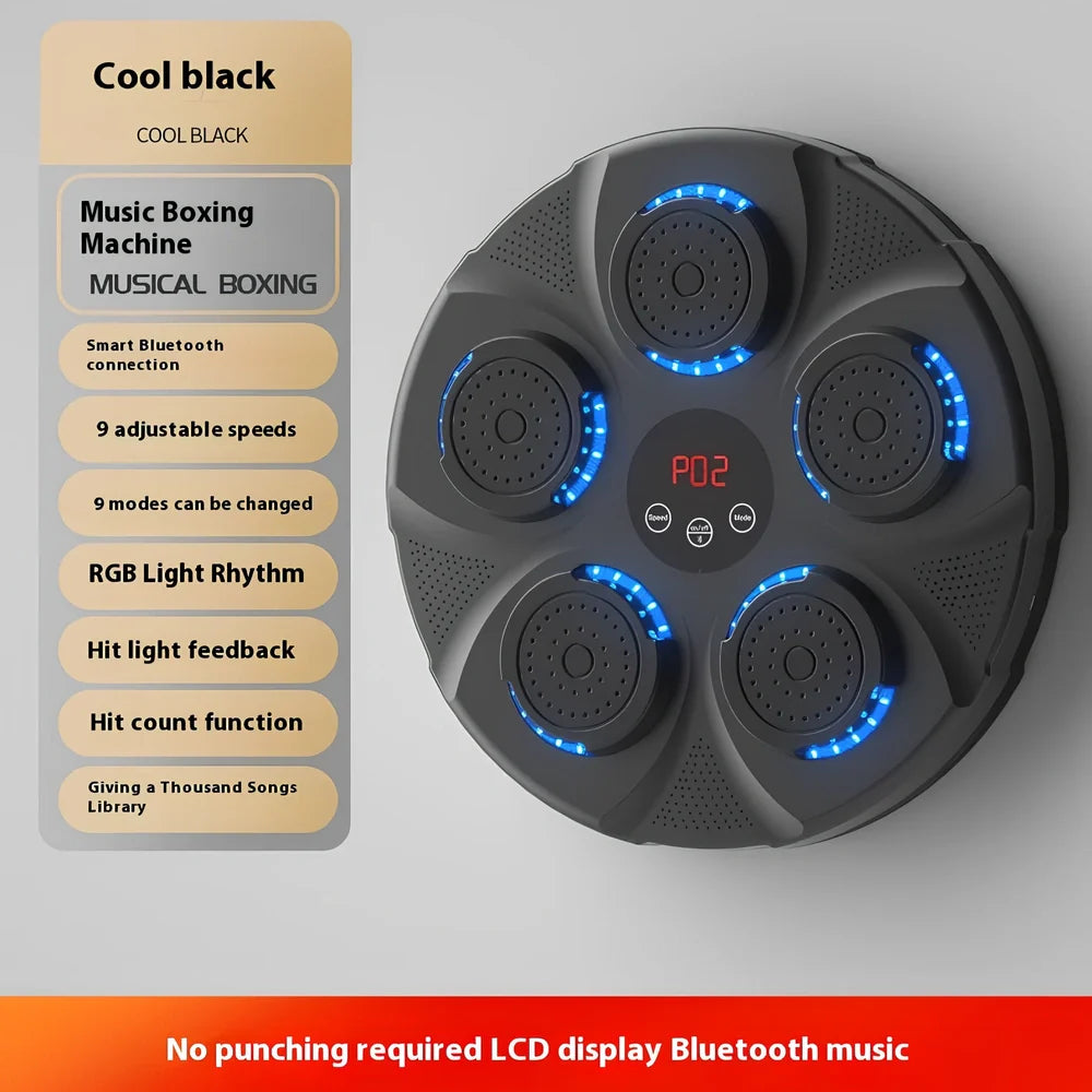 Children's hanging blue light reaction boxing target in PU, 45cm tall with electronic scoring for martial arts training