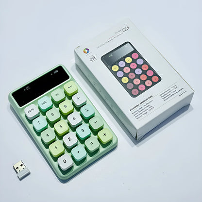 Q3 wireless mini keyboard in macaron colours including mixed bright green option