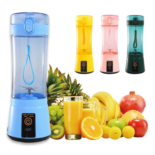 Rechargeable portable blender for making smoothies, shakes, and other on-the-go refreshments