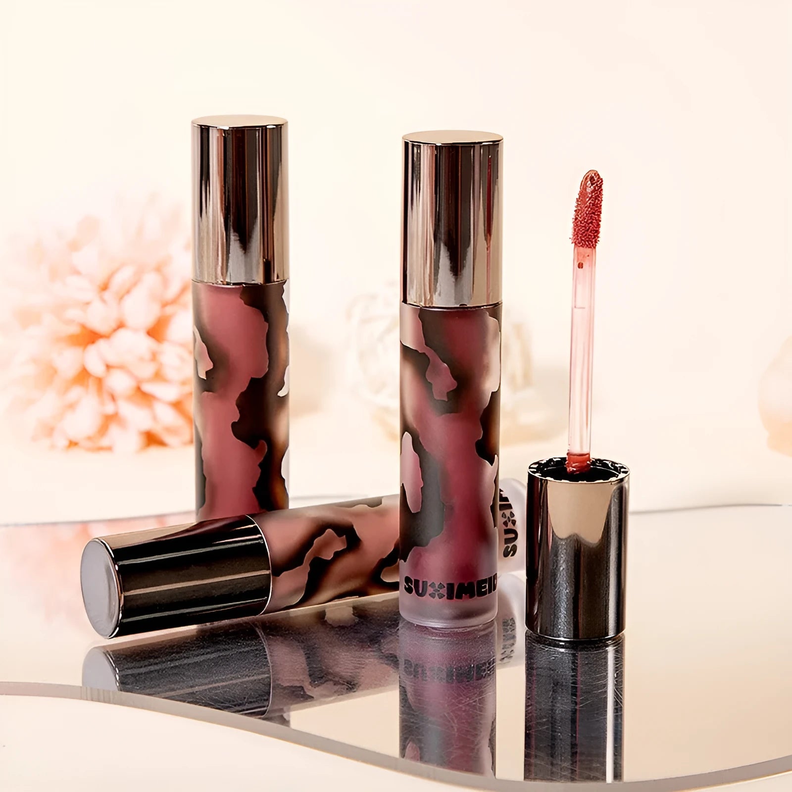 Lava Secret Matte Lip Mud Lipstick in five colour options with 3.2g net content and no-stain formula