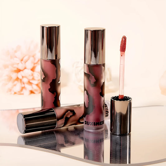 Lava Secret Matte Lip Mud Lipstick in five colour options with 3.2g net content and no-stain formula