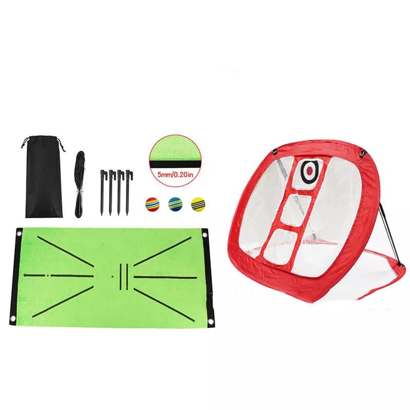 Golf Swing Mark Pad with rainbow balls for indoor practice