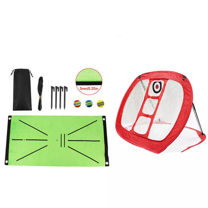 Golf Swing Mark Pad with rainbow balls for indoor practice