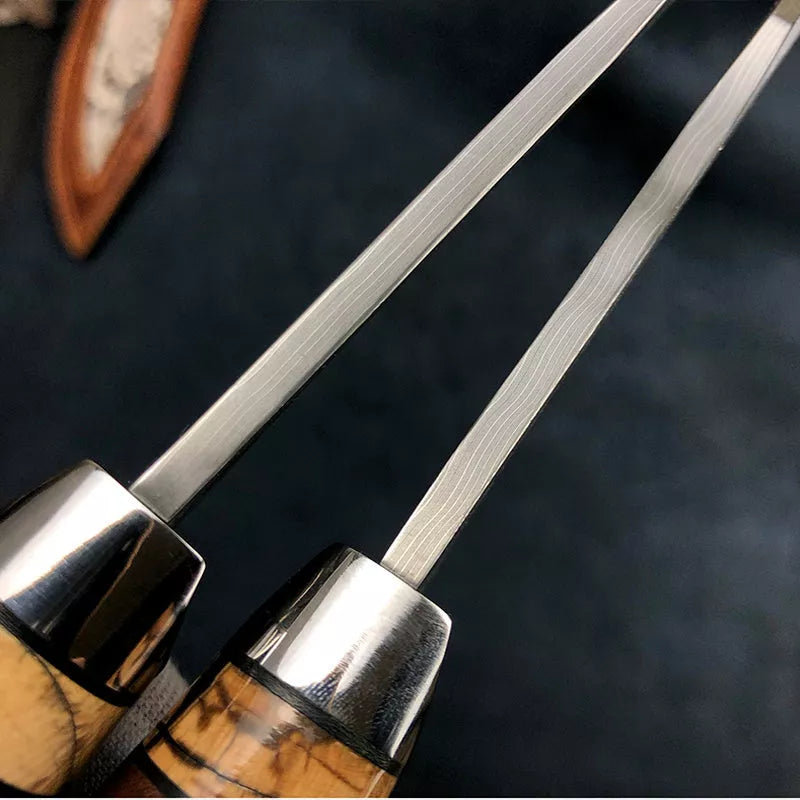 Folding Forging Outdoor Self-defense Knife with 440C steel blade and ergonomic handle