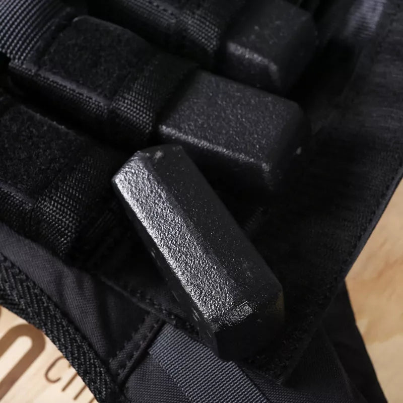 Chris Iron Block Fitness Weight Vest with adjustable steel plates for enhanced workouts