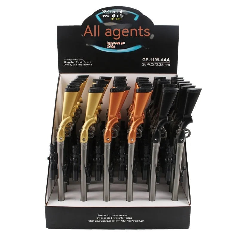 Marvel Chicken 98K sniper rifle modeling gel pen with 0.5mm point and plastic construction