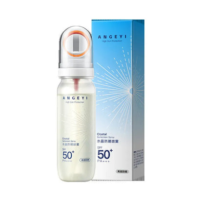 SPF50 crystal sunscreen spray in 90ml container for military training UV protection