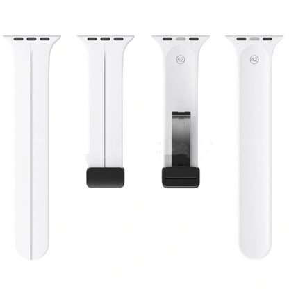 Magnetic silicone watch strap with folding buckle in multiple colours and sizes