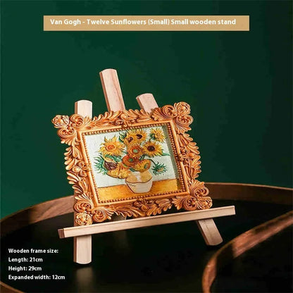 DIY oil painting kit with epoxy canvas, propylene paints, and brushes for creating hand-drawn artwork at home