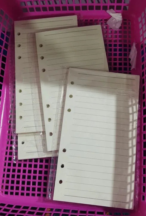 6-hole loose-leaf notebook refill, A5 Daolin paper, 40 sheets, blank dot matrix lined square pages