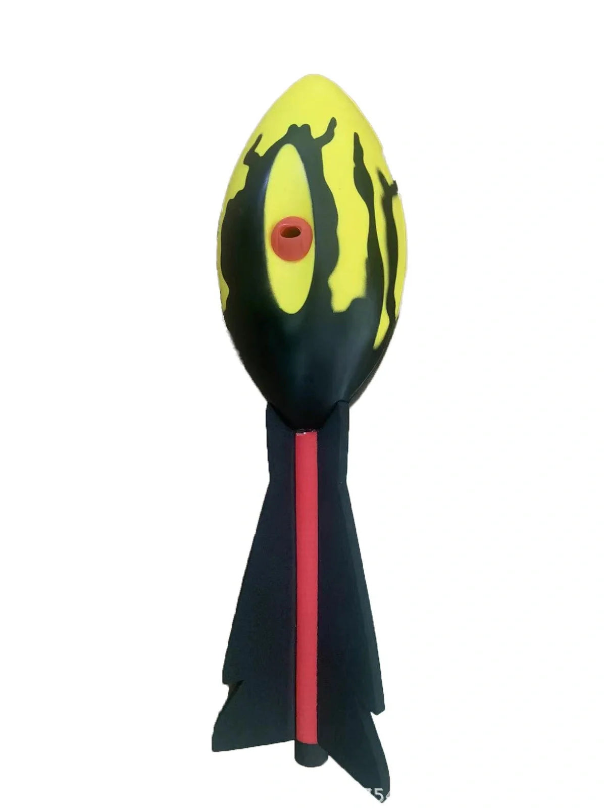 Red and yellow torpedo-shaped rocket javelin ball toy for children's outdoor throwing games