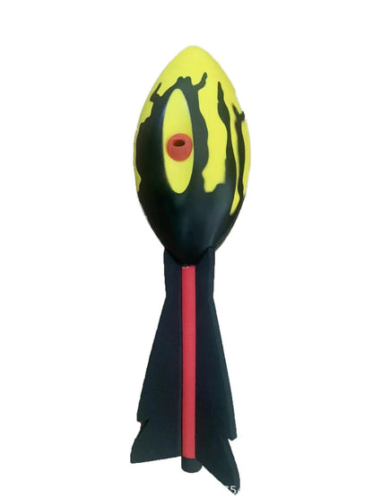 Red and yellow torpedo-shaped rocket javelin ball toy for children's outdoor throwing games