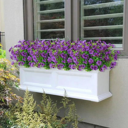 Artificial eucalyptus violet flower stem in plastic, available in seven colours for home and wedding decor