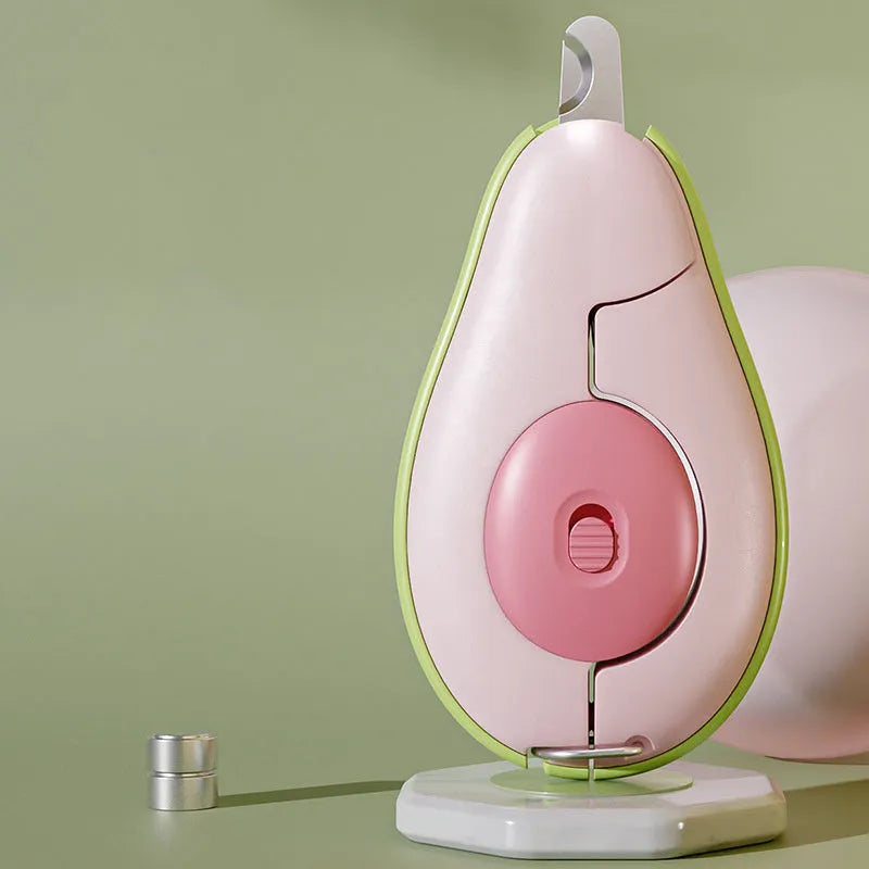 Professional LED pet nail clipper for small dog and cat claw trimming in green, pink, and white colours