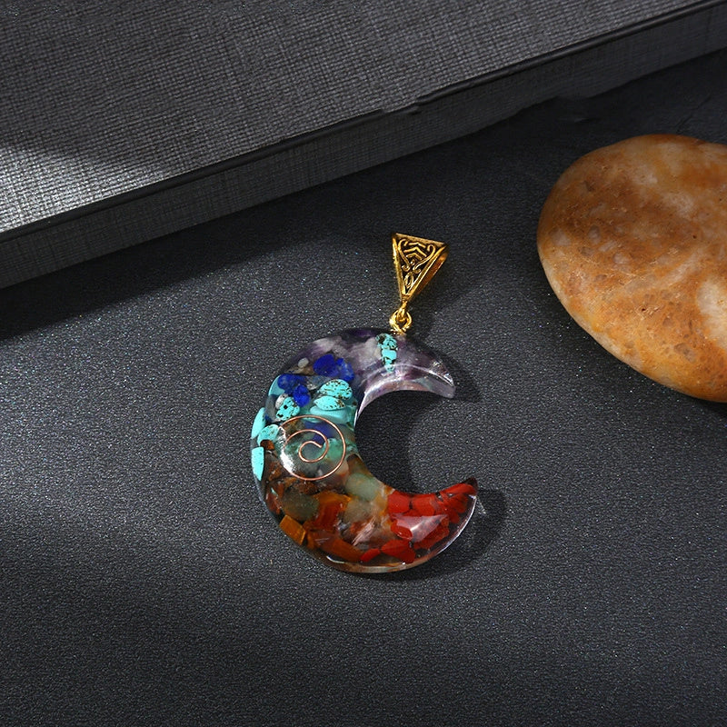 Captivating Healing Crystal Pendant with Natural Stones for Yoga, Meditation, and Spiritual Wellness