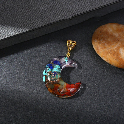 Captivating Healing Crystal Pendant with Natural Stones for Yoga, Meditation, and Spiritual Wellness