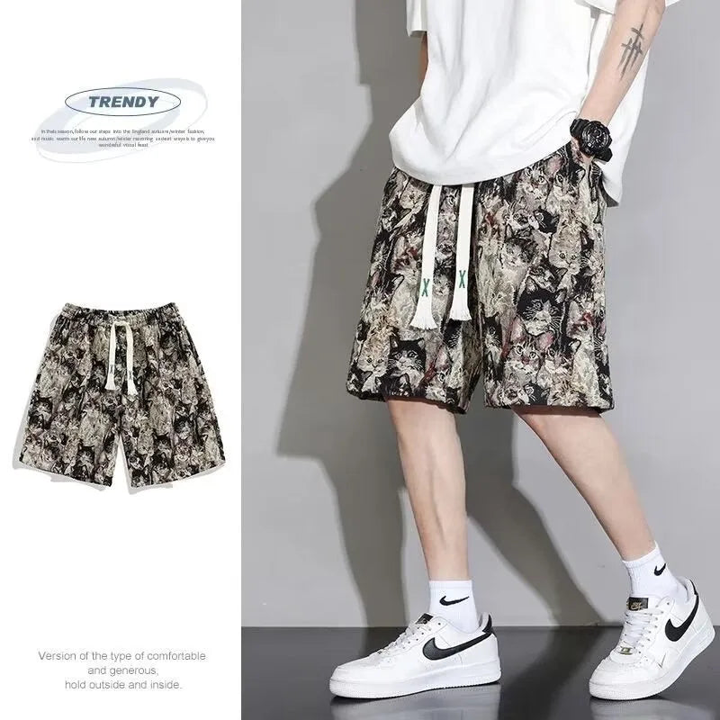 Men's fifth pants shorts in Bear colour design, showing above-knee length and casual fit.