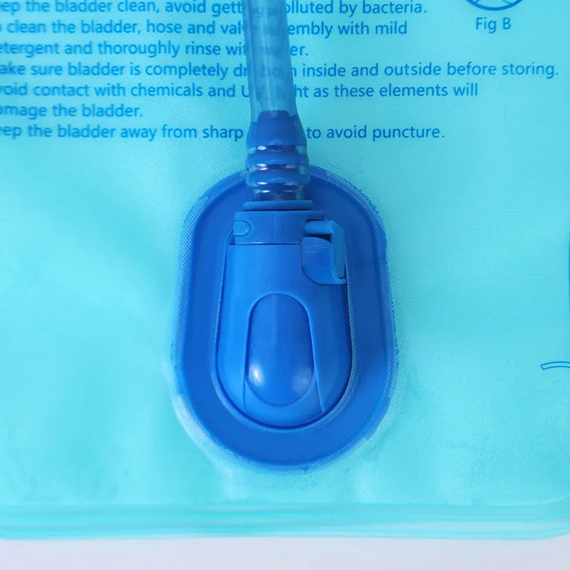 Blue 2L riding backpack water bag made from EVA with waterproof fabric for running, cycling and hiking