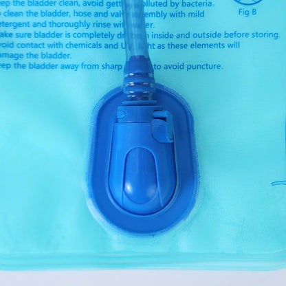 Blue 2L riding backpack water bag made from EVA with waterproof fabric for running, cycling and hiking