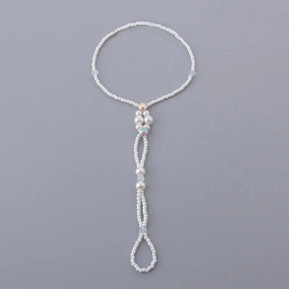 Niche Design Beach Pearl Stretch Anklet for Women in S0905 color