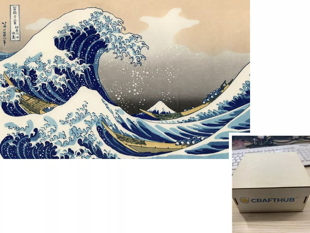 Animal Puzzle Craft Hub A3 Size Wooden Box for puzzle storage and organization