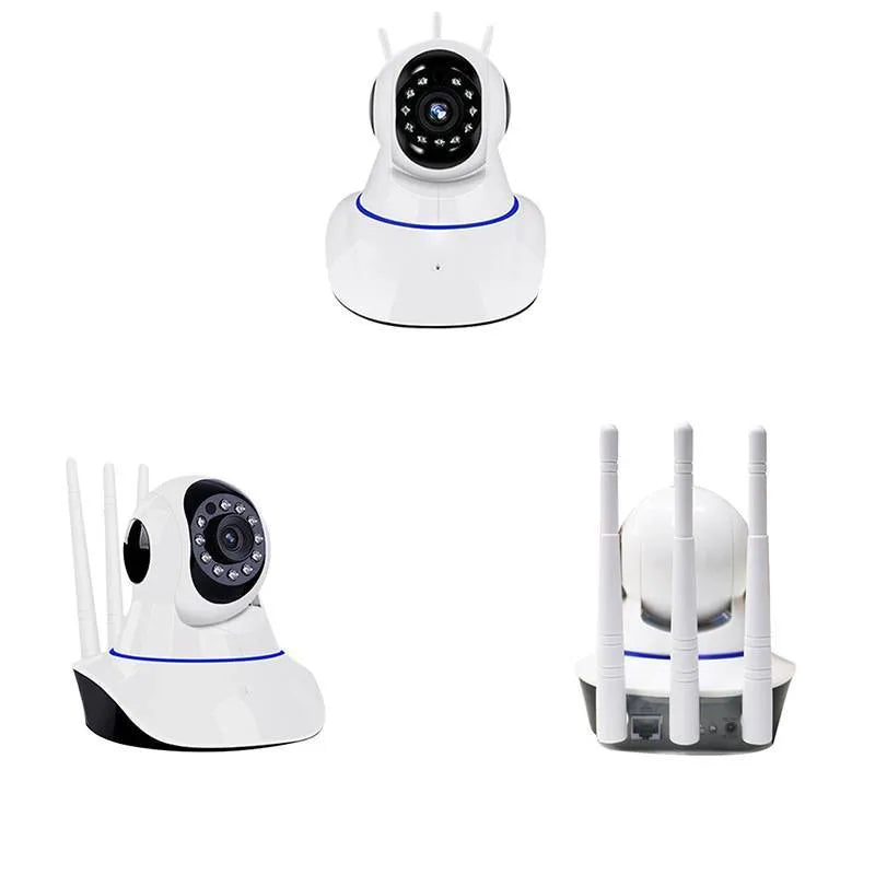 White wireless dome night vision camera with 1 million pixel sensor and 3.6mm lens for HD surveillance