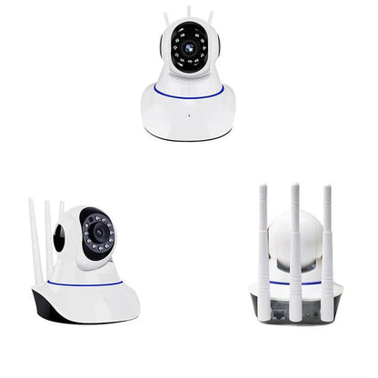White wireless dome night vision camera with 1 million pixel sensor and 3.6mm lens for HD surveillance