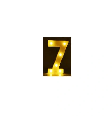 Luminous LED Letter Number Night Light with remote control for weddings and parties