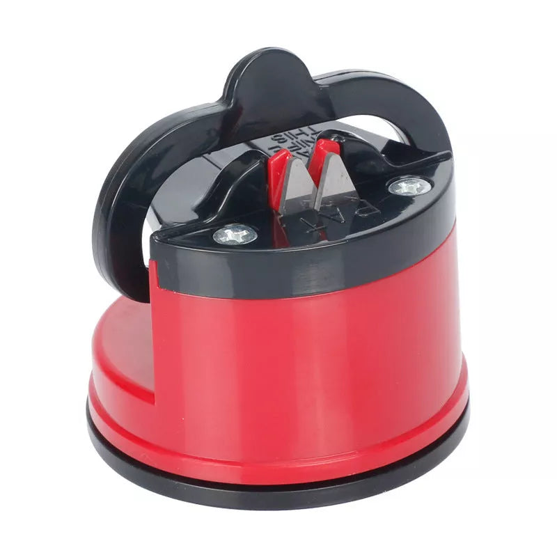 Compact ABS blade sharpener with suction base in various colors for kitchen tools
