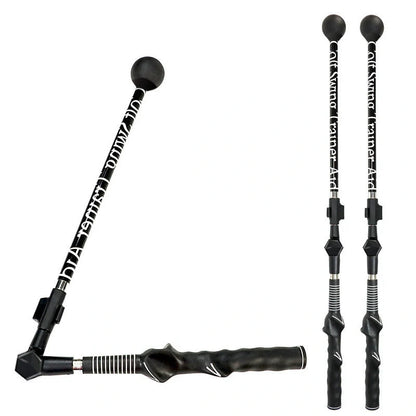 Golf Action Corrector for straight arm swing training in black and blue