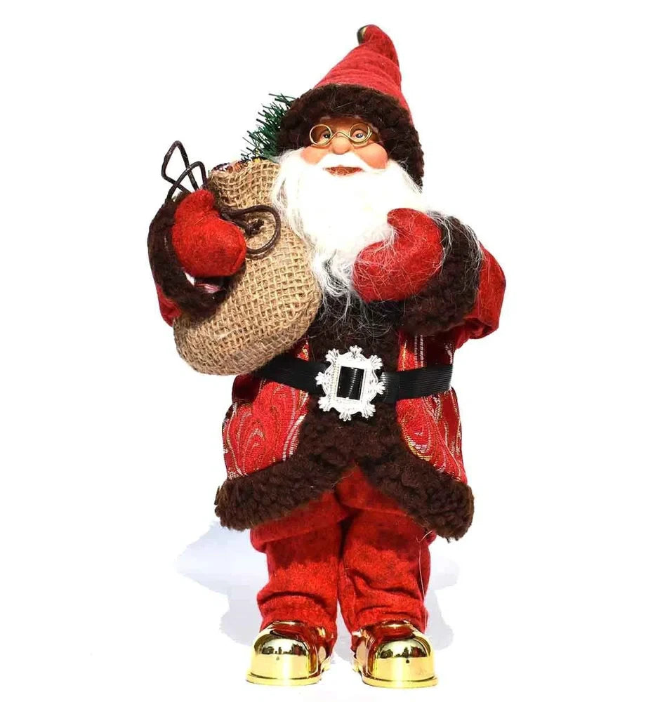 30cm Christmas doll ornaments with sequin details and snowman designs for holiday tree decoration