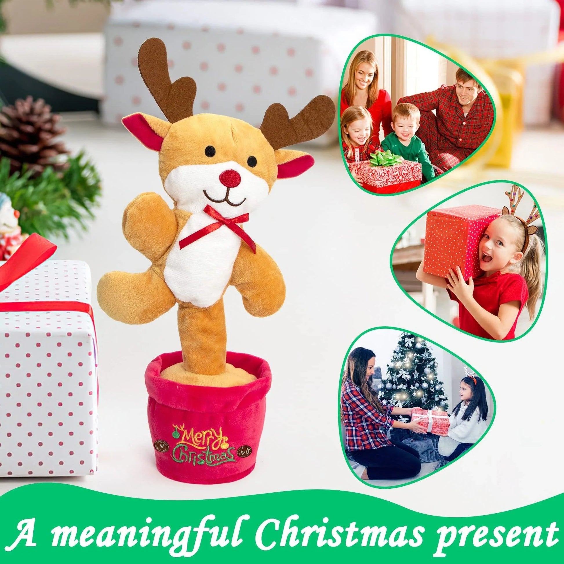 Dancing Christmas Tree Electronic Plush Toy with singing and recording features