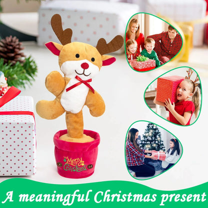 Dancing Christmas Tree Electronic Plush Toy with singing and recording features