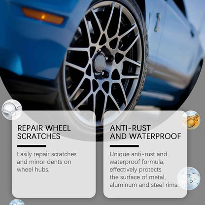 Black car wheel hub scratch healing pen, 3x10ml set, 1.7x11.3cm touch-up pens for black wheel scratches