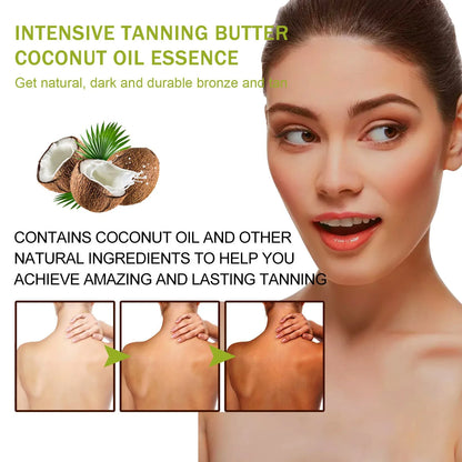 Pot of Coconut Hair Blackening Cream, 100g, for natural black hair colour with plant oils.