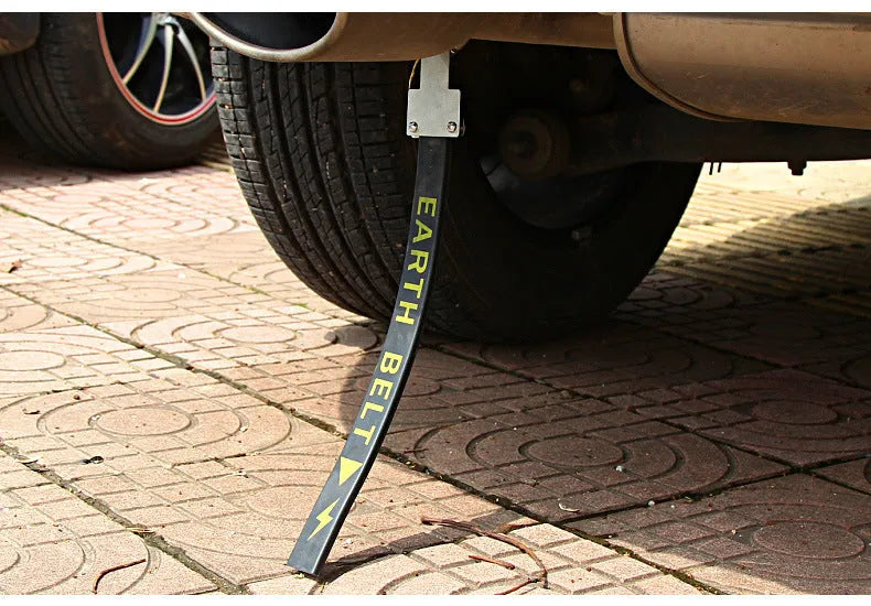 370mm black car electrostatic grounding chain with rubber housing and copper conductors for vehicle static control