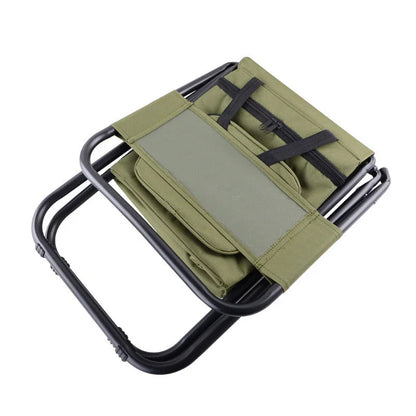 Portable Fishing Chair with Insulated Cooler Compartment - Durable Outdoor Furniture with Cooler for Chilled Refreshments