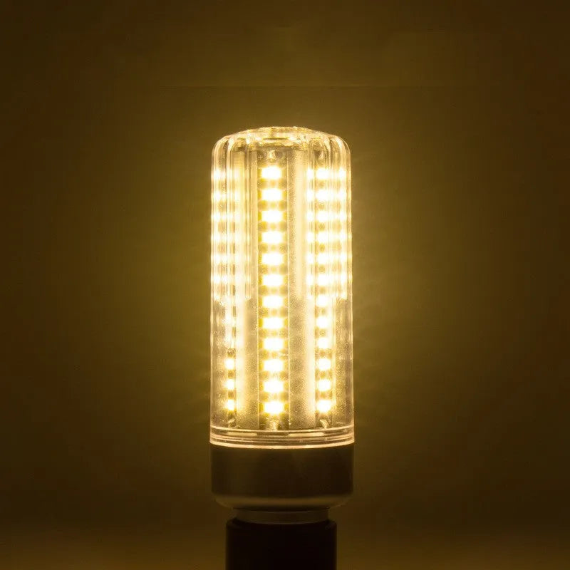 25W aluminium LED corn lamp with E27 base shown next to a tape measure indicating 160mm height