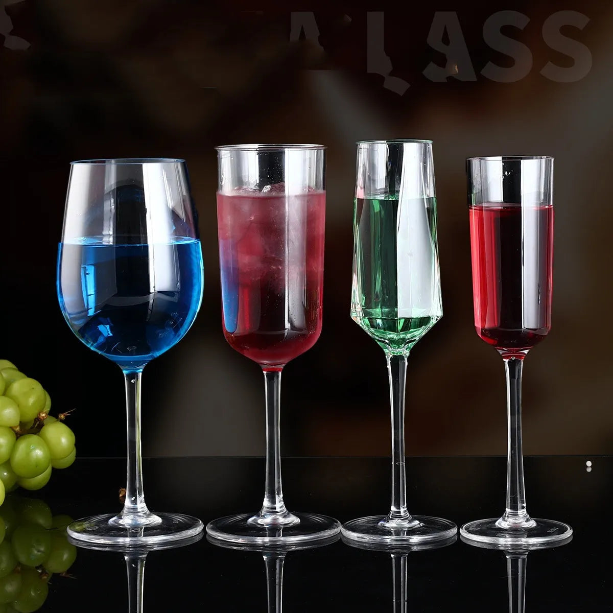 Clear acrylic wine bottle for milk tea and party drinks with drop-resistant plastic construction