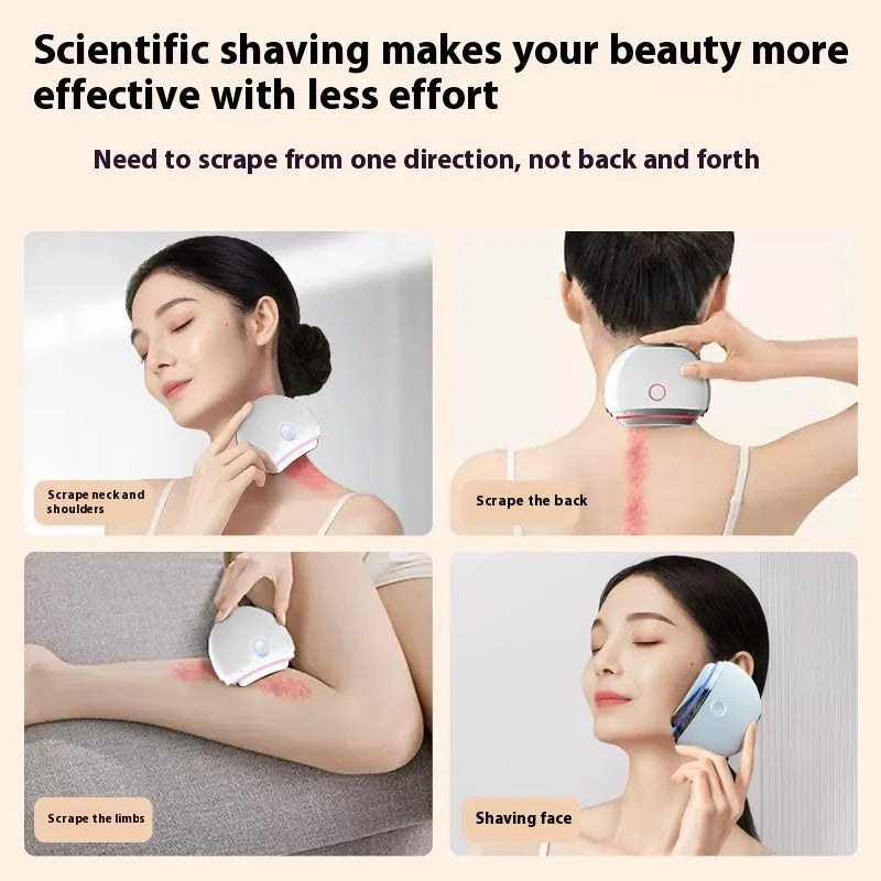 Beauty instrument with French pattern, red and blue light therapy, constant temperature, and type-C charging port