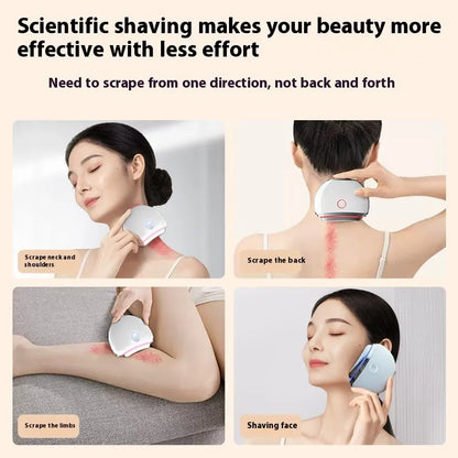 Beauty instrument with French pattern, red and blue light therapy, constant temperature, and type-C charging port