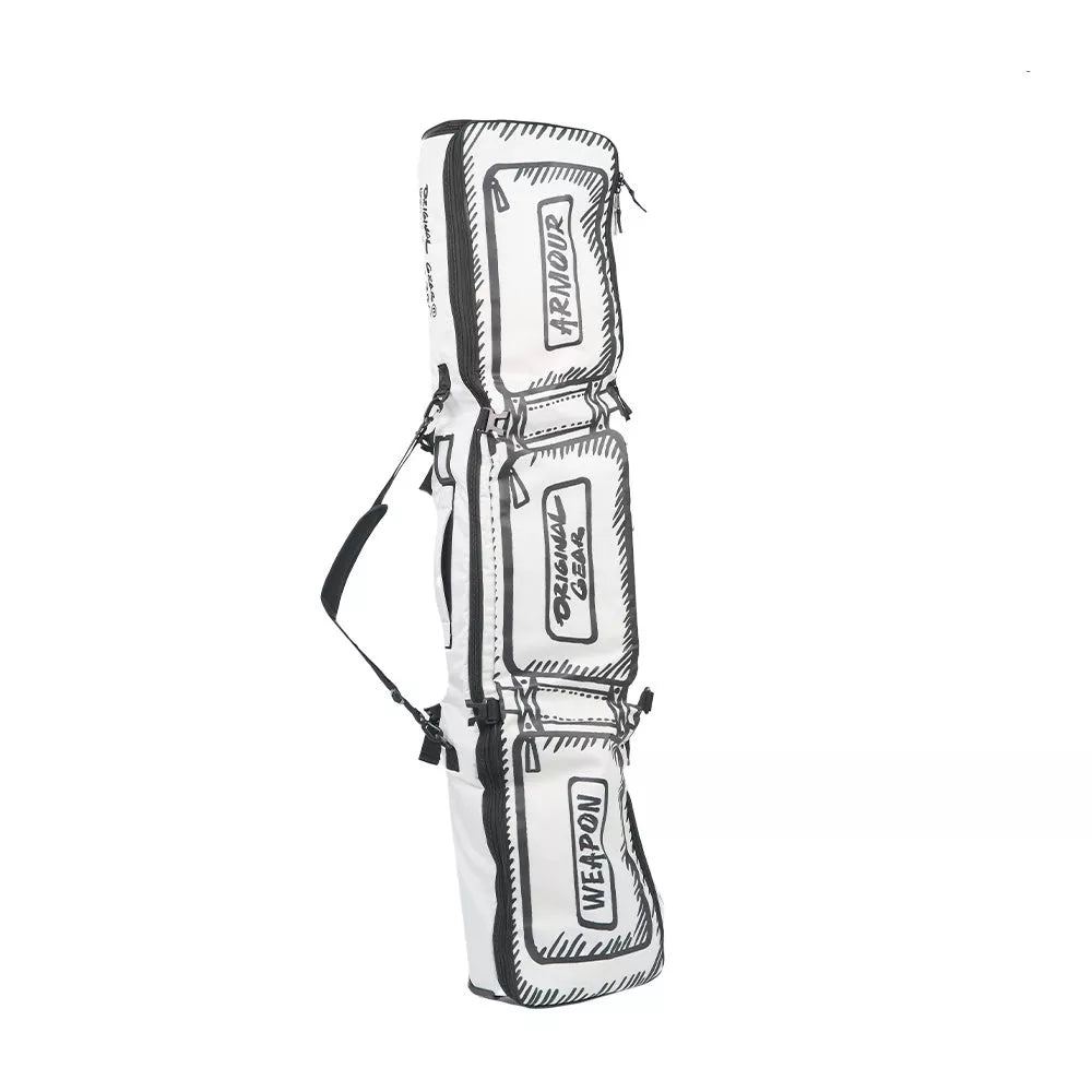 Universal wheel ski pack for single and double snowboards with large capacity