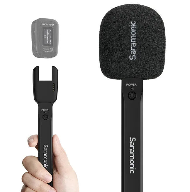 Little Bee 2.4GHz digital wireless clip-on lavalier microphone on a black background.
