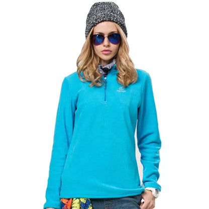 Women's windproof fleece jacket in various colors for autumn and winter outdoor activities